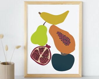 Obst Kunstdruck