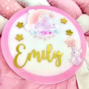 Rabbit Unique, Custom Nursery, Name Sign , Custom Acrylic Signage, Mark Nursery, Room Decor Plexi, Wall Art Nursery Decor, Custom baby
