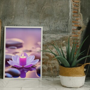 Meditation art, wall decoration, A4 format, digital print, relaxation gift, mindfulness practice, stress relief, gift idea, self-reflection