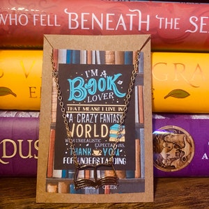 Book lover necklace