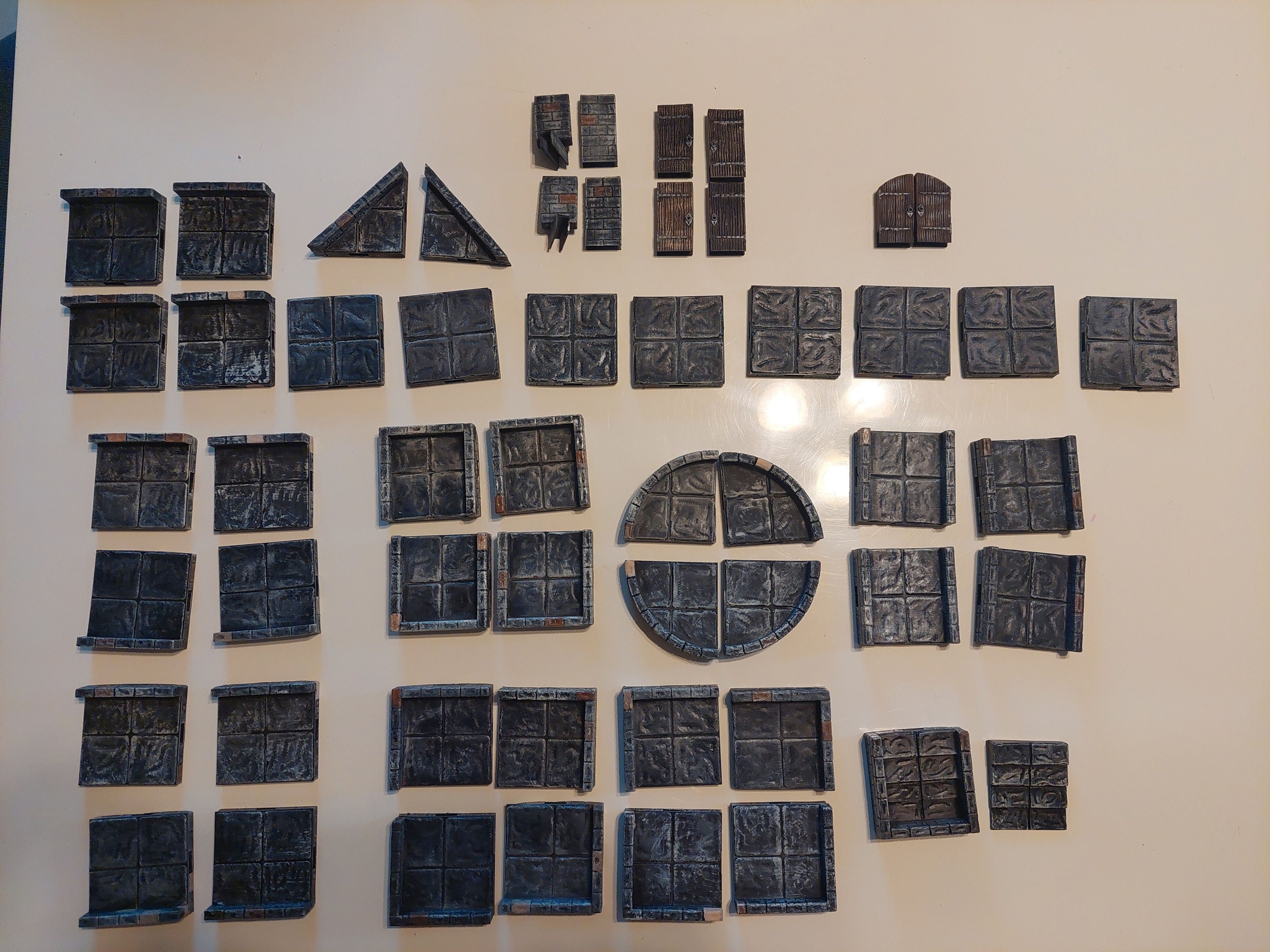 Dungeon Tiles Base Set/hero's Hoard Style Openlock /true Tiles 54 Pc