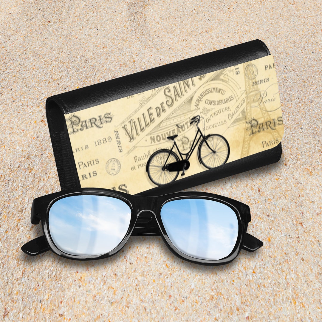 Paris Eiffel Tower Microfiber PU Leather Glasses Case Pouch Amazon.com: AUUXVA Sunglass Case Paris City Eiffel Tower  main image 3