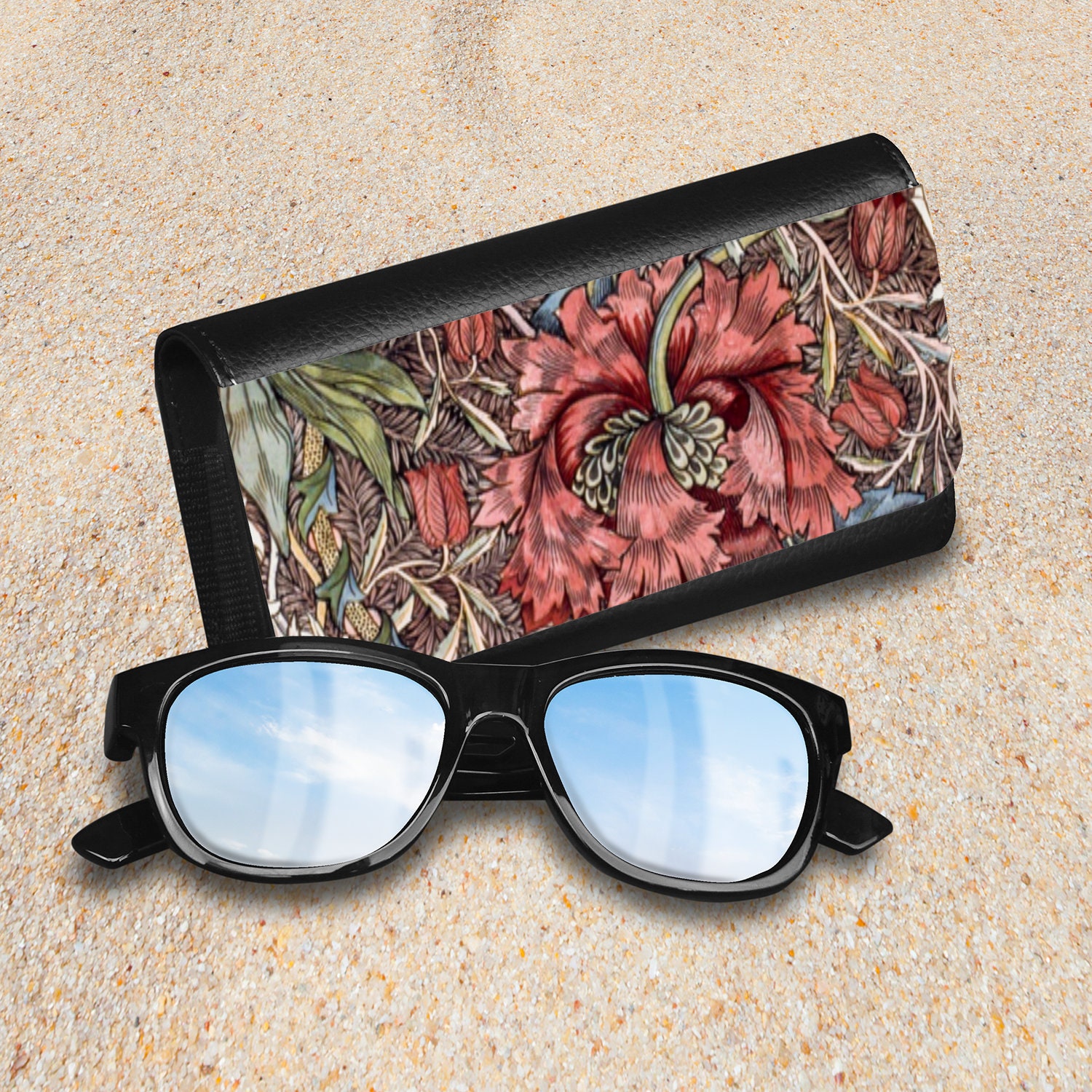Floral Sunglasses Case, Vintage William Morris Style Glasses 