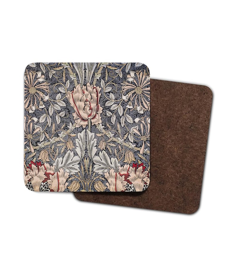William Morris Honeysuckle and Tulip Coasters - Thumbnail 3