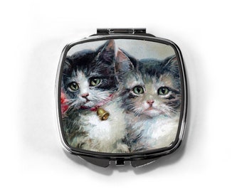 Cats Compact Mirror, Cute Kittens, Past Times Pocket Mirror, Vintage Compact. Daughter Gift, Niece Birthday, Valentine's Day, Cat Lover Gift