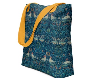 William Morris Bag, Large Tote Bag for Women, Birds Vintage Print. Vintage Handbag Purse, Mum Gift for Nature Lover, Cottagecore Mom Gift