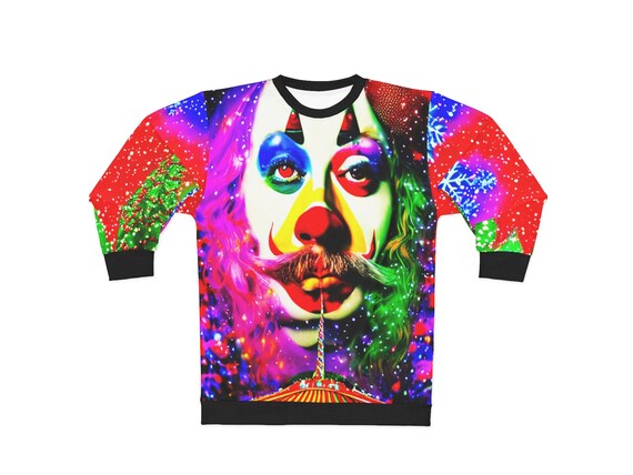 Y2k Christmas Sweater Clown Christmas 