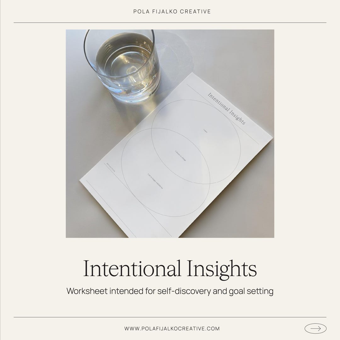 Intentional Insights (worksheet Intended for Self-discovery and Goal ...