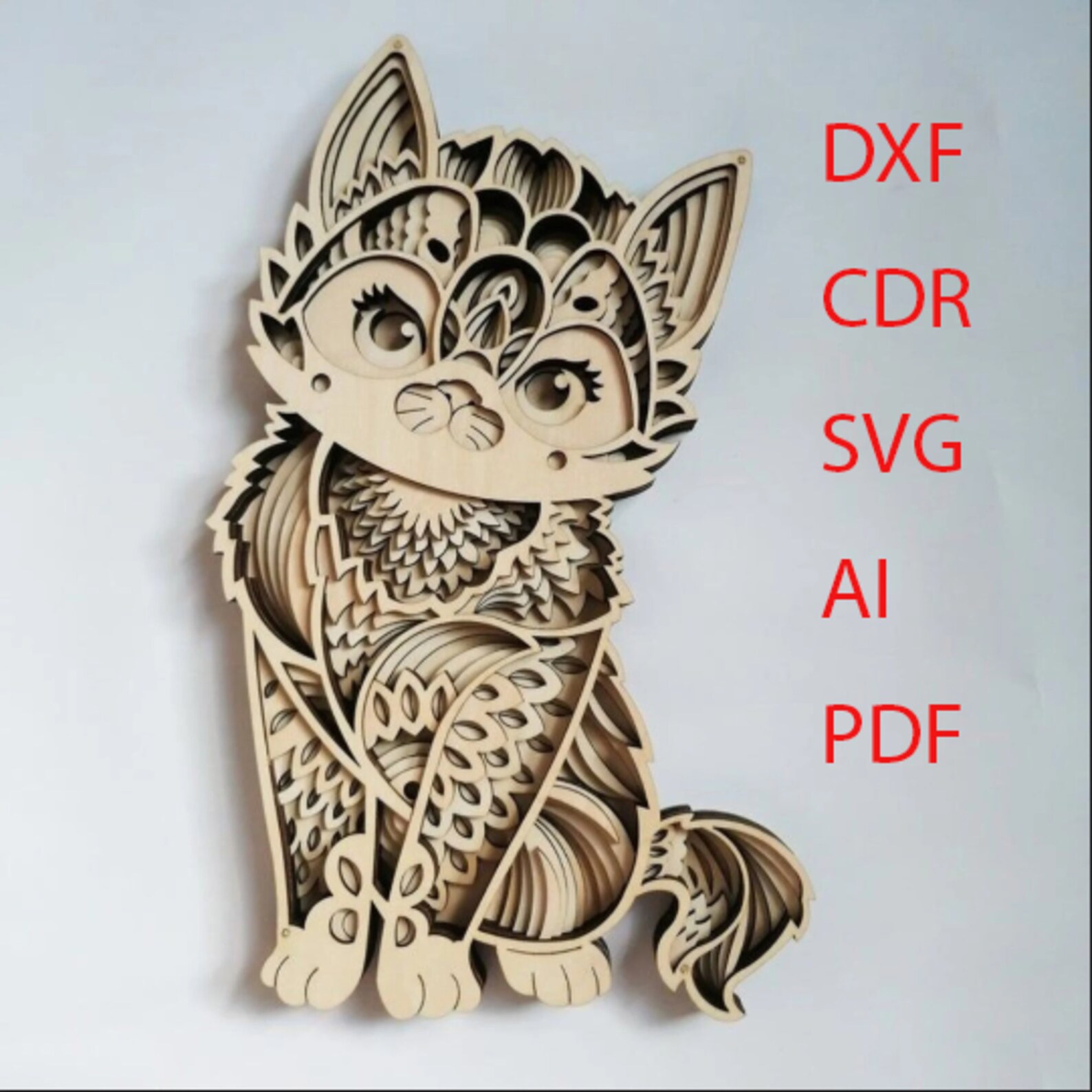 Cat Dxf Files for Laser Cutting JPG Laser Cut Cat House Cnc Cat House