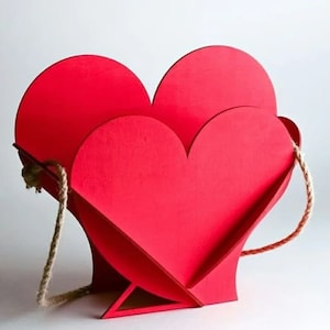 Valentijnsdag geschenk hartvorm mand Valentijn geschenk hartvorm mand liefde houten multiplex vector plan voor haar digitale download
