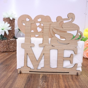 Serviettenhalter Laser Cut SVG Bundle | Serviette SVG-Design | Laser Cut Files, Serviettenhalter aus Holz, Laserschnitt, Vektorprojekte und Laserschnitt