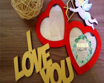 Valentine's Hearts gift,  Laser files, Valentine's day , wooden stand, glowforge , Laser cut files, cdr  cut file, Cricut