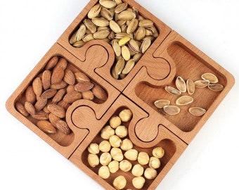 Puzzle Joint Tray for Nuts CNC Router Laser Template Free Vector plans Glowforge file DXF, SVG tray Laser cut puzzle joint tray nuts snacks