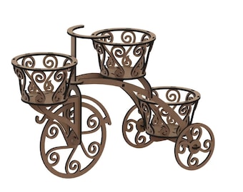 Laser Cut Wooden Tricycle Decrative Flower Box Tricycle Flower Box.Laser cut files SVG DXF CDR vector plans, Instant download,saint valentin