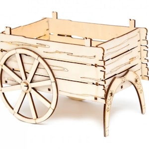 Laser Cut Carriage Cart Flower Basket Box Template Carriage Cart Flower Basket Box,Cnc file svg vector file, digital vector art cnc files