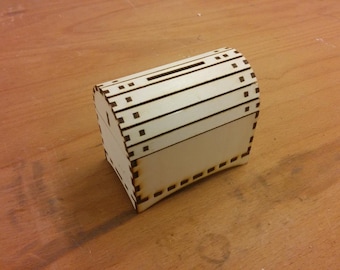 Laser Cut Piggy Bank like Pirate Chest 3mm SVG File instant download file SVG DXF cdr ai