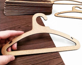 42 Laser Cut Custom Wooden Clothing Hangers bundle Template CDR File svg dxf ai vector plans wood pattern digital laser cut model template