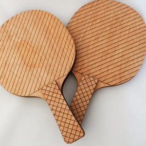 Ping Pong Paddle Laser Cut Plantilla DXF Archivo Laser Fut File, archivo SVG para Glowforge - Plywood Cnc DXF Files descarga instantánea