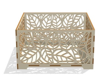Laser Cut Wooden Flower Box Home Decor CDR File instant download dxf file svg file laser cut file