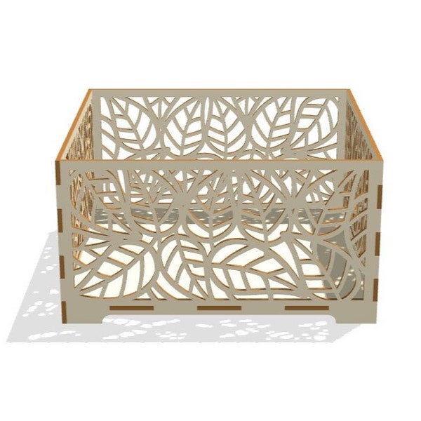 Laser Cut Wooden Flower Box Home Decor CDR File instant download dxf file svg file laser cut file