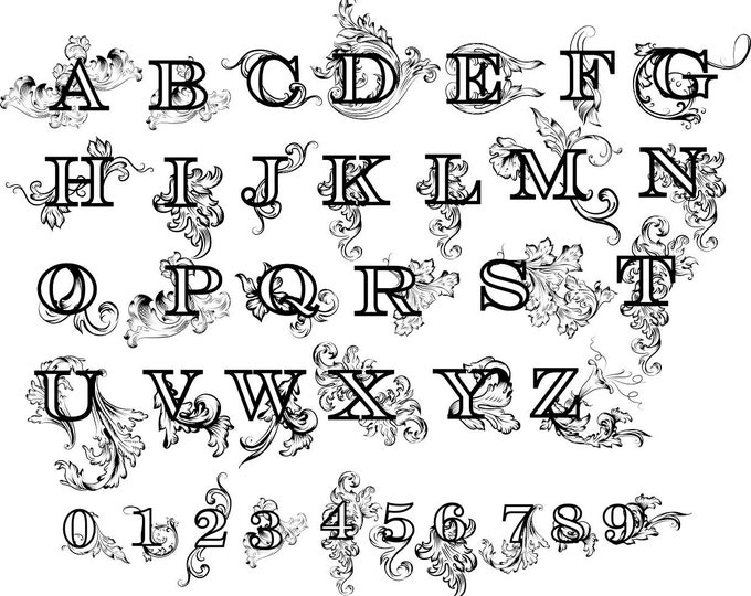 SVG DXF File for All Full Numbers Frame , Laser Glowforge Cuting , SVG ...