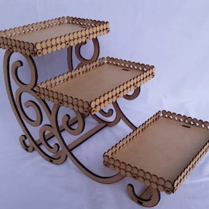 Soporte de postre para cupcakes cortado con láser, archivos cortados con láser, plantilla de corte láser, vector para láser, patrón de corte láser, modelo vectorial, vector