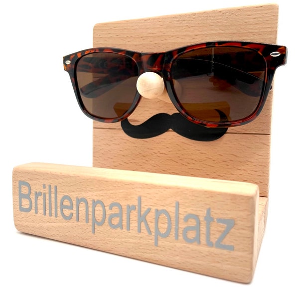 Brillenparkplatz aus Holz, Brillengarage, Brillenzubehör