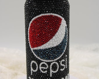 Vaso de lata de refresco con diamantes de imitación, 12,8 oz