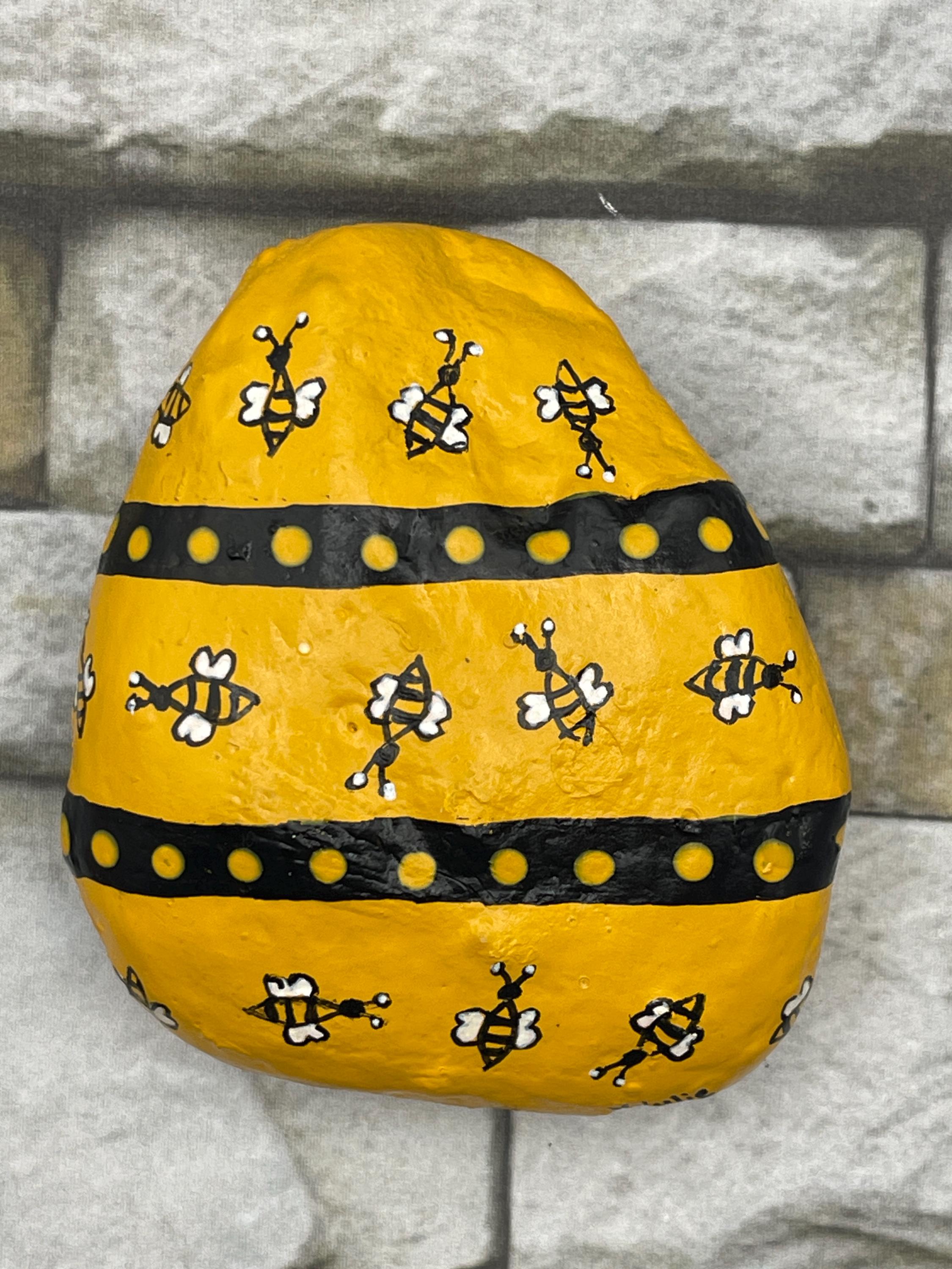 Bumble Bees Be Kind, Bee Summer Fun, Painted Rock, Painted Stone Art - Etsy