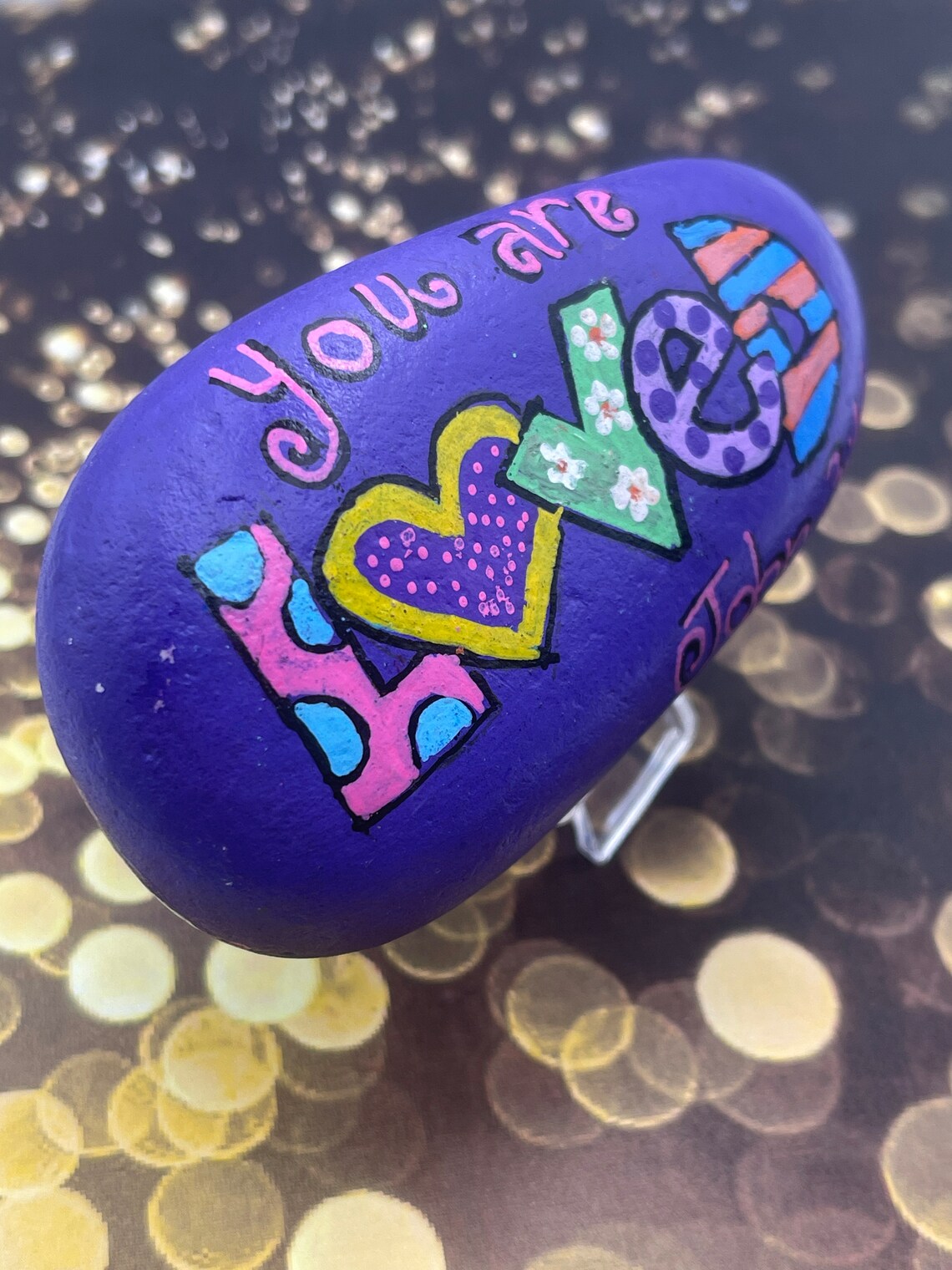 You Are Loved, John 3:16, Painted Rock, Religious Scripture, Kindness ...