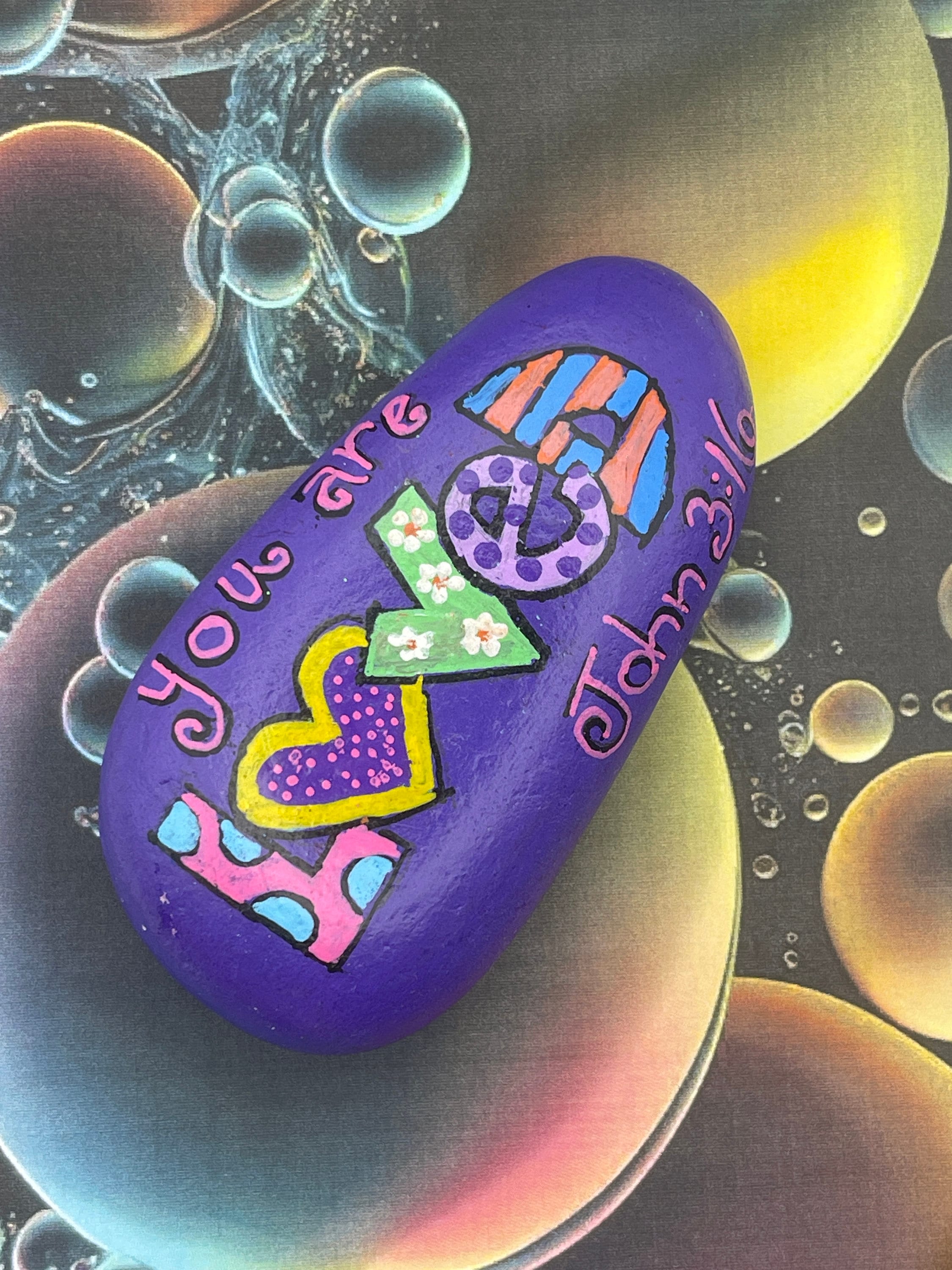 You Are Loved, John 3:16, Painted Rock, Religious Scripture, Kindness ...