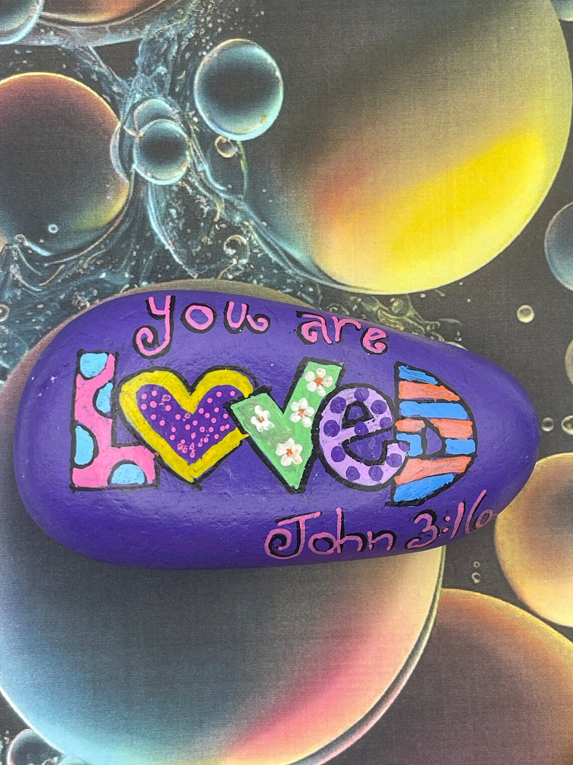 You Are Loved, John 3:16, Painted Rock, Religious Scripture, Kindness ...