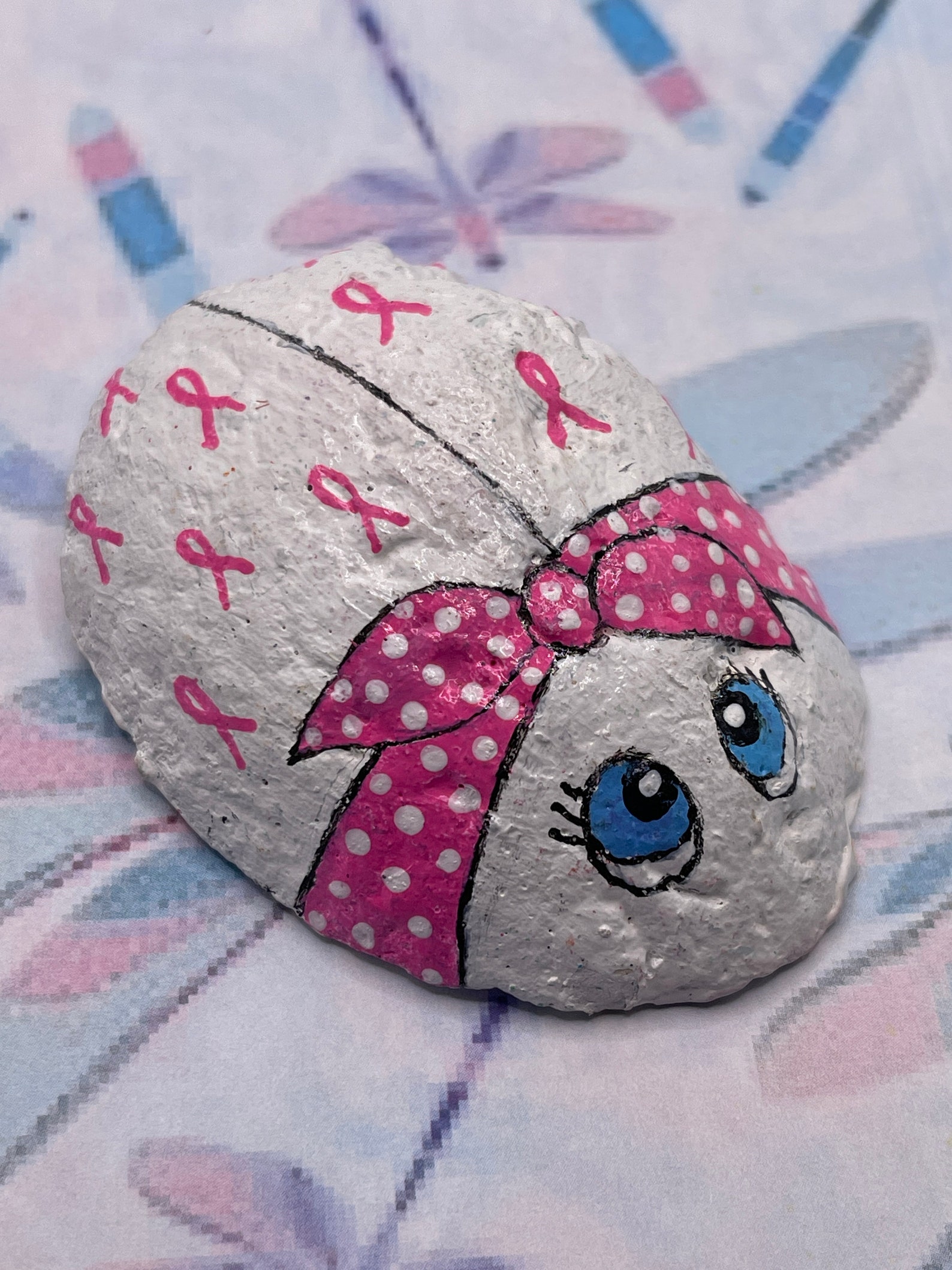 Cute Pink Bandana Ladybug, Pink Ribbon, Breast Cancer Awareness ...