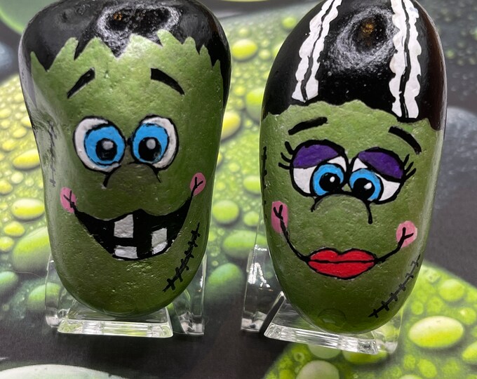3 X Halloween Rocks - Halloween Decorations - Spooky Gifts - Vampire ...