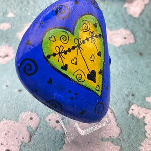 Dangle Art For Rocks Decorative Heart, Dangle Art, Valentine Gift, Painted Rock, Stone ...