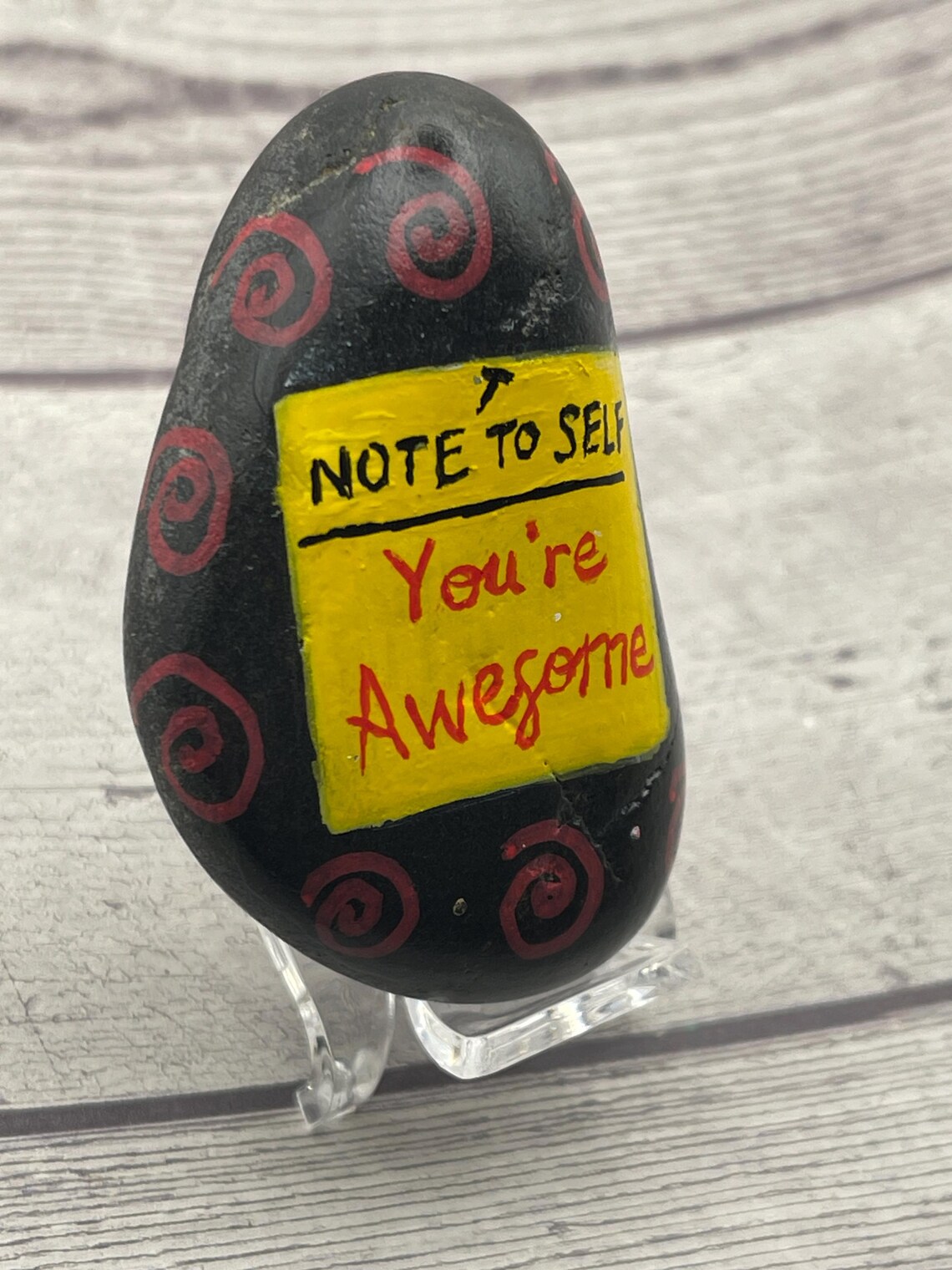 Self Estime Rocks Note to Self You're Awesome on Post-it, Inspirational Quote ...