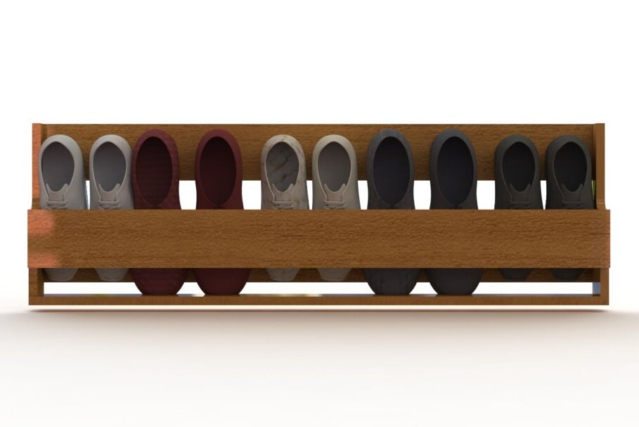 Wall Mount Shoe Storage Rack Plan/storage Rack Plan/wall Shoe Etsy UK