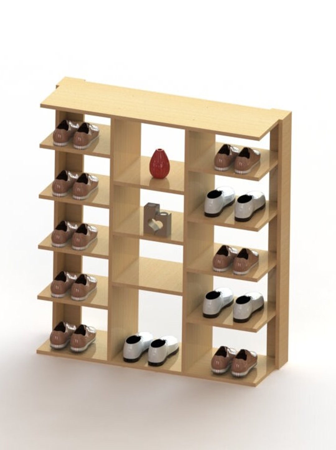 Shoe Rack Plan/shoe Tower Plan/shoe Shelf Plan/shoe Organizer Plan/wood