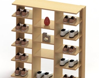 Shoe Rack Plan/Shoe Tower Plan/shoe shelf plan/shoe organizer plan/wood shoe rack plan/rustic shelf plan/boot rack plan/pdf pattern/wood pdf