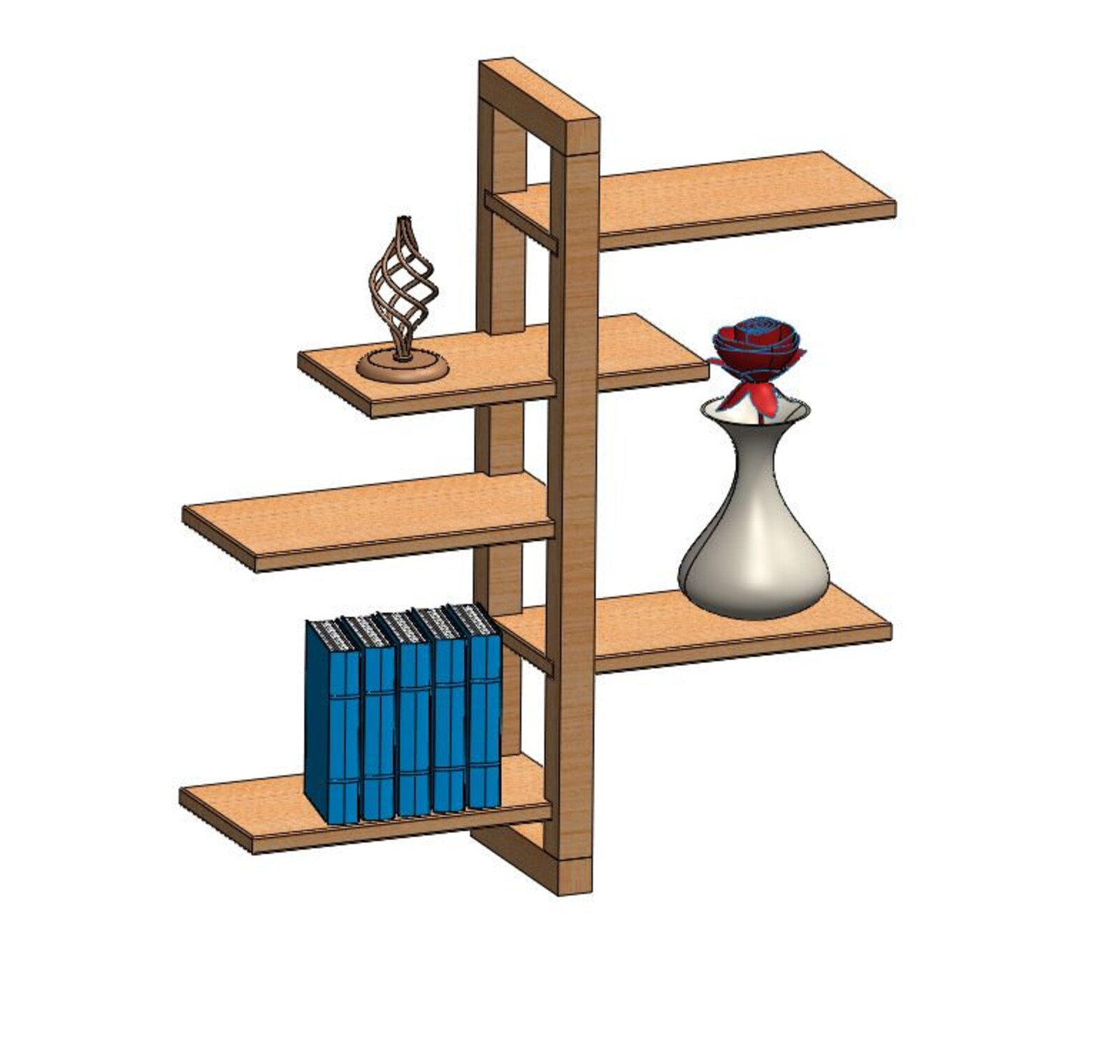 Easy Bookshelf PLANS/DIY Shelving Storage/woodcraft Plans Chopping Plan