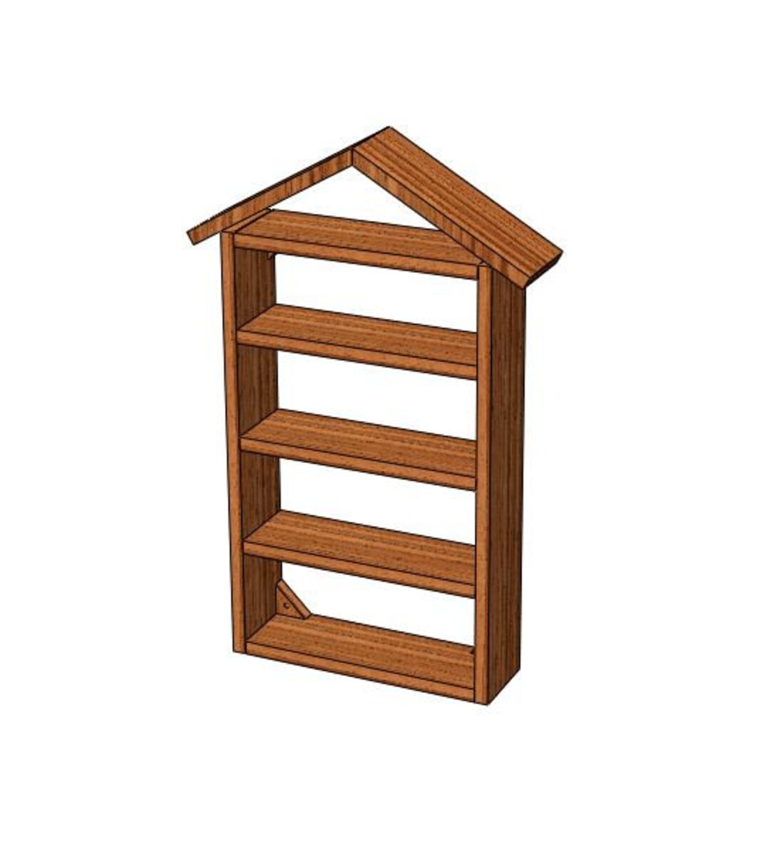 Bookcase DIY Plans Easy Beginner Level Shelves Storage Woodcraft Plans