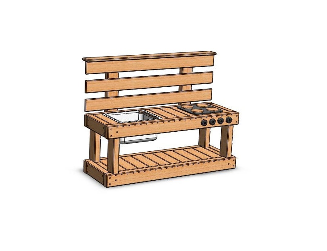 Mud Kitchen DIY Plans/easy Build Kid's Mud Kitchen - Etsy