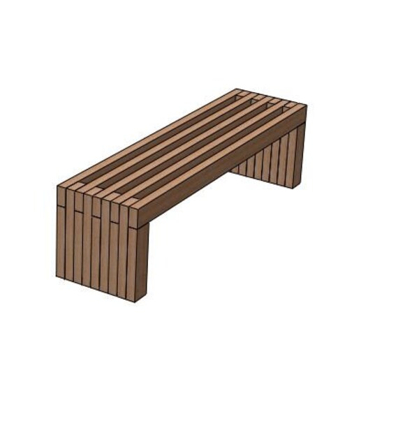 Simple Bench Plans/outdoor Furniture/diy/2x4 Lumber/patio Etsy