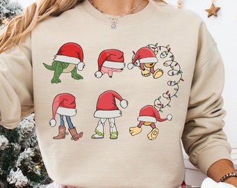 Toy Christmas Shirt,  Family Trip Sweatshirt, Santa Hat Buzz Lightyear T-Shirt, Jessie Woody Xmas Sweater