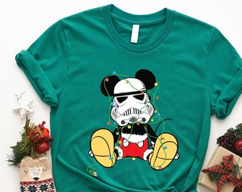 Stormtrooper Costume Christmas Light Sweatshirt, Galaxy Wars Xmas Tee, Mickey's Very Merry Christmas Tee,  Xmas Tee