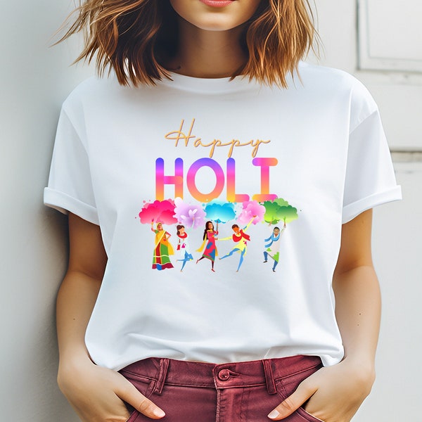 Happy Holi Shirt, Hindu Festival of Colors Shirts, Hindu Family Matching Sweatshirt, Festival Hindu of Spring Tee, Indian Spring T-Shirt