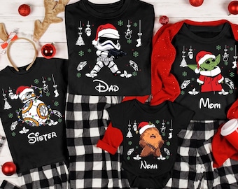 Galaxy Christmas Matching Sweatshirt, Galaxy Characters Xmas Tee,  Xmas Family Shirt, Galaxy Christmas Tshirt