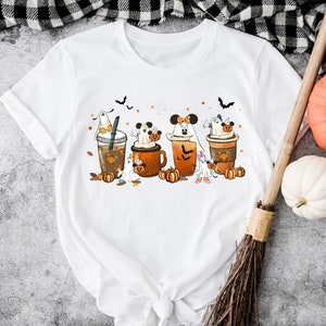 Disney Latte Coffee Halloween Sweatshirt, Mickey Halloween Shirt, Latte Coffee Lover Shirt, Disney Halloween Trip, Spooky Season Shirt