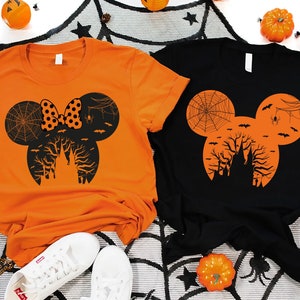 Mickey and Minnie Halloween Couple Shirt, Halloween Matching Tee