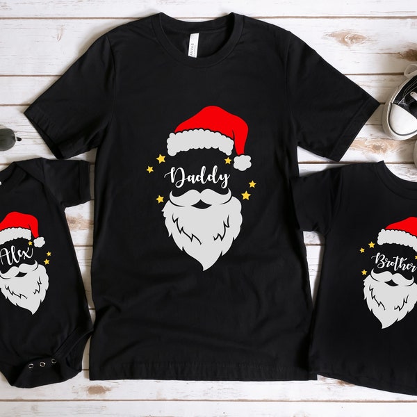 Custom Santa Family Shirt, Family Christmas Shirt, Personalized Christmas Shirt, Family Matching Christmas Shirt, Custom Santa Family Shirt